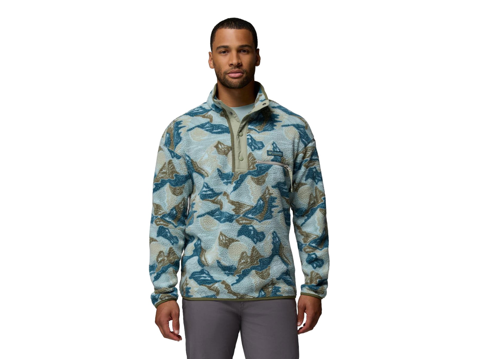 Columbia Helvetia II Printed Half Snap Fleece - Men's Safari/Sunscapes