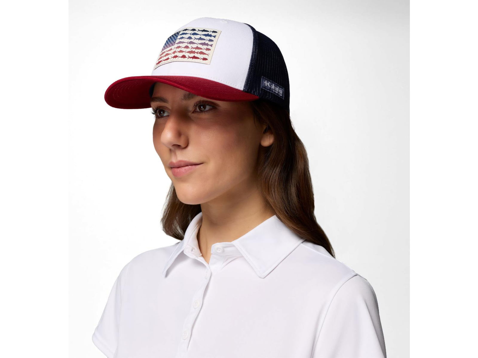 Columbia PFG Fish Flag Mesh Snap Back