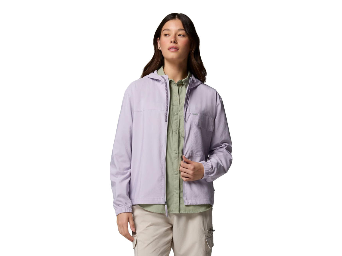 Columbia Skien Valley Hooded Long Sleeve Shirt - Women's Lavender Pearl