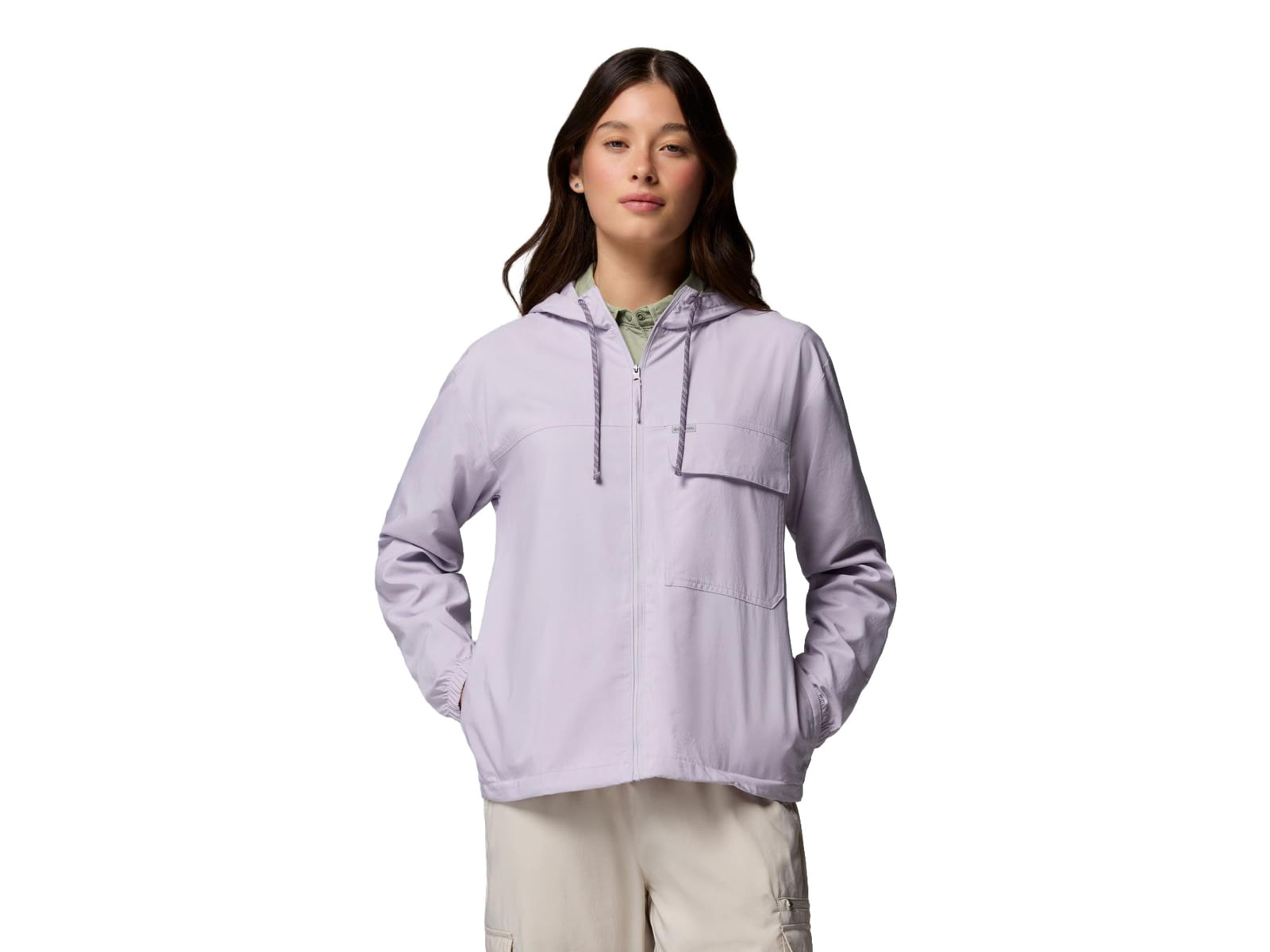 Columbia Skien Valley Hooded Long Sleeve Shirt - Women's Lavender Pearl