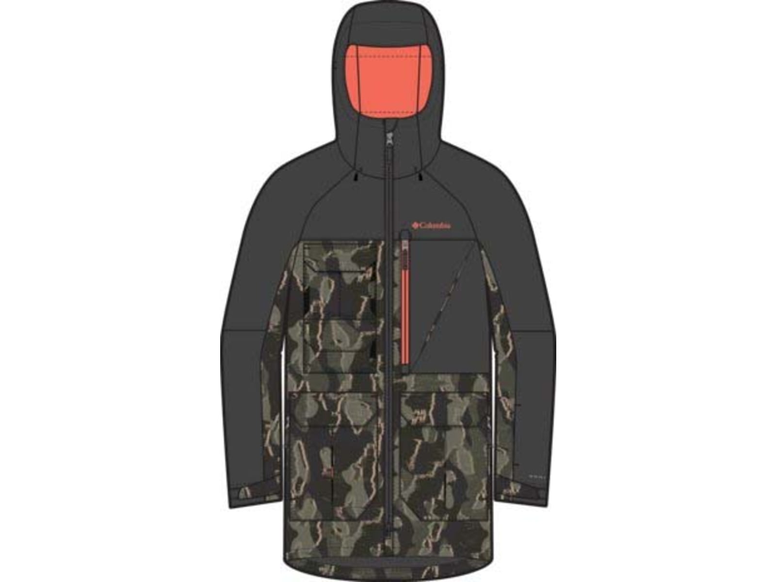 Columbia Coreshot Printed Jacket - Men's Greenscape Treebark Print/Black 2XL