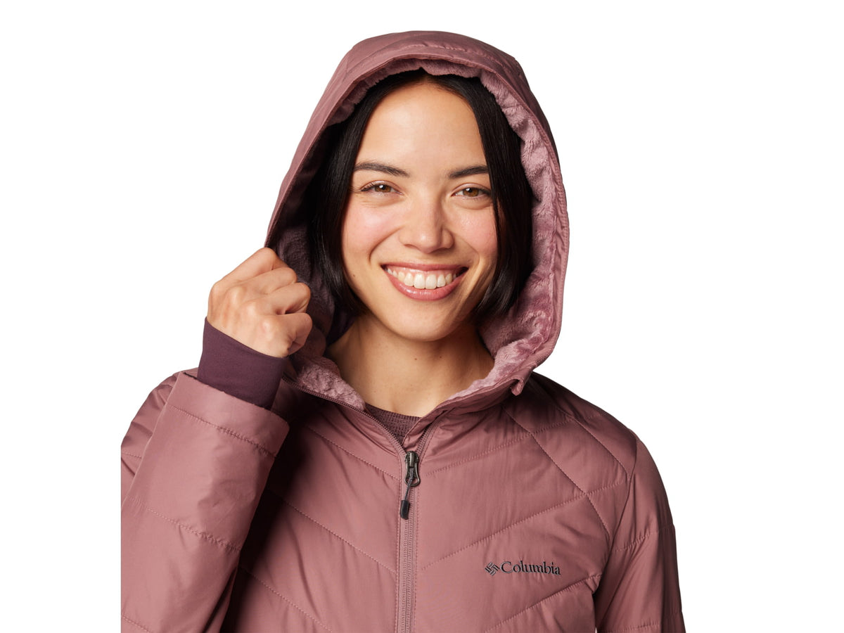 Columbia Heavenly Long Hooded Jacket - Women's Fig S