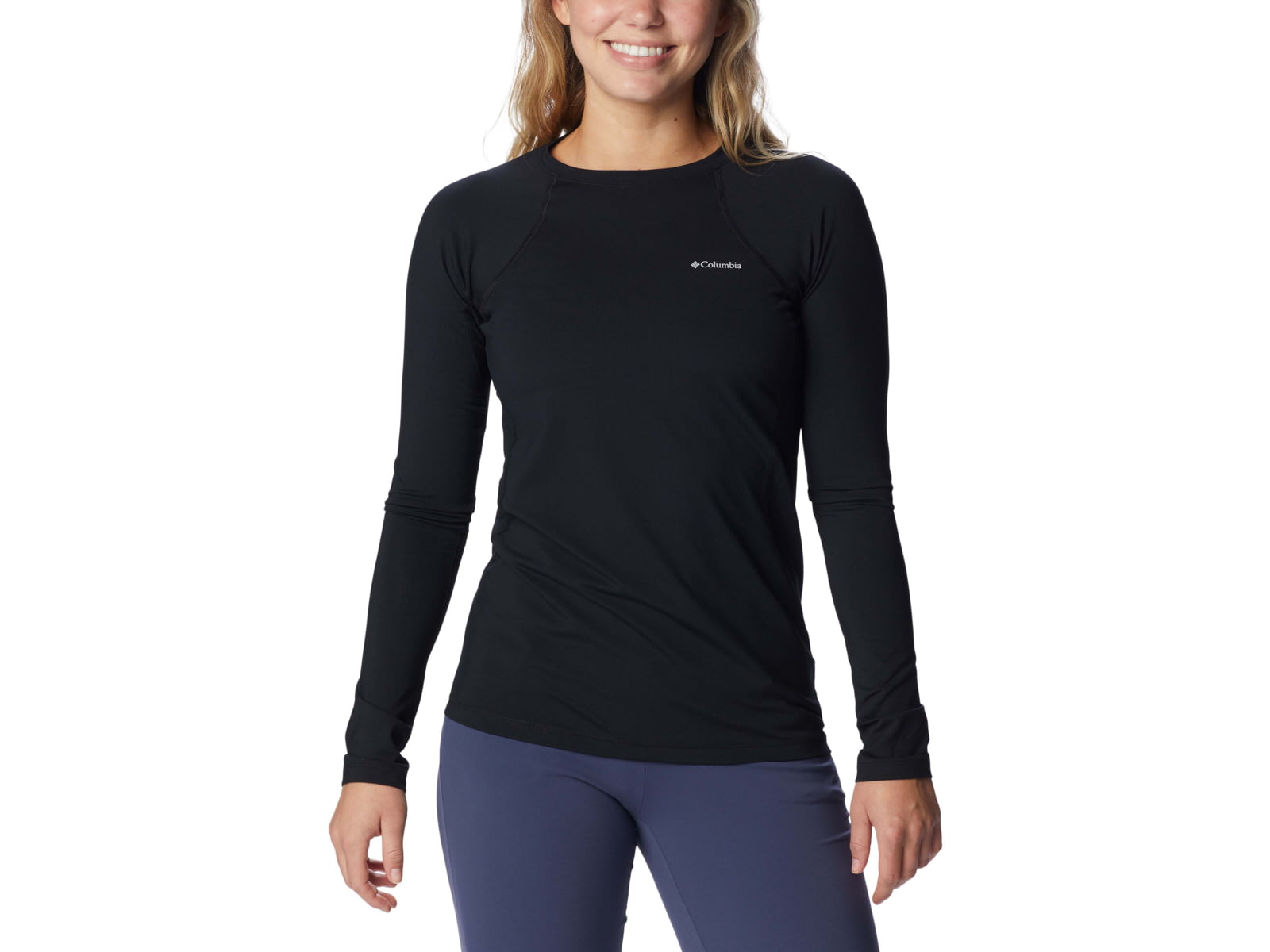Columbia Midweight Stretch Long Sleeve Top - Women's Black Large