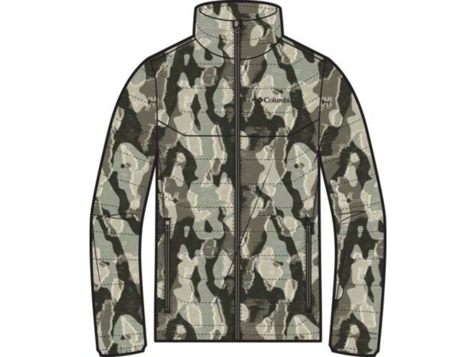 Columbia Powder Lite II Printed Jacket - Men's Stone Green Treebark Print