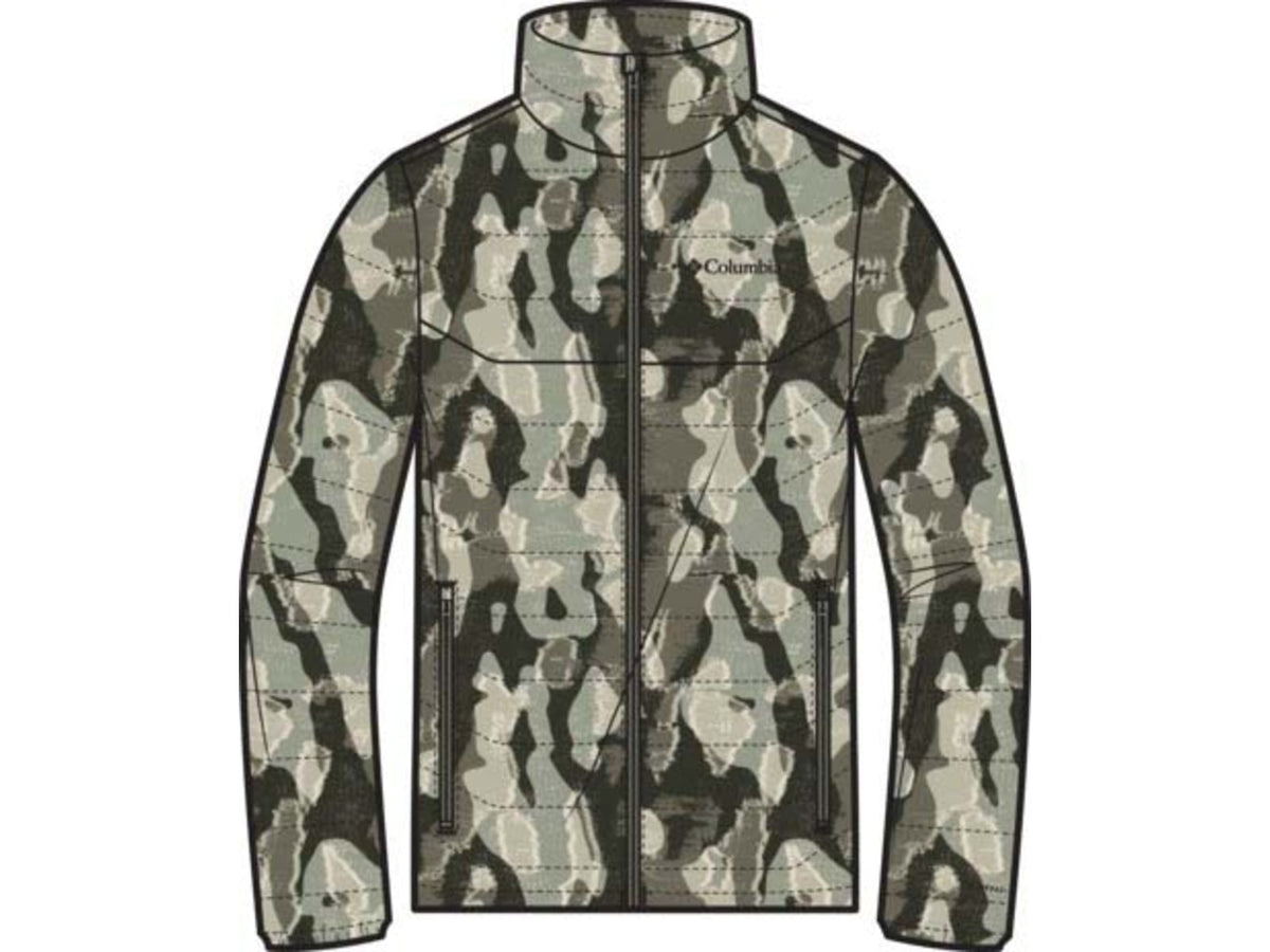 Columbia Powder Lite II Printed Jacket - Men's Stone Green Treebark Print