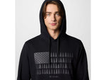 Columbia Trek Graphic Hoodie - Men's Black/Treeline Flag Graphic Medium