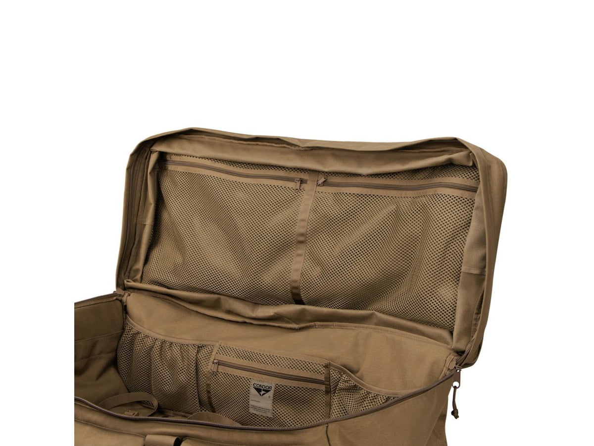 Condor Outdoor 37in Haul Rolling Duffle Bag Coyote Brown