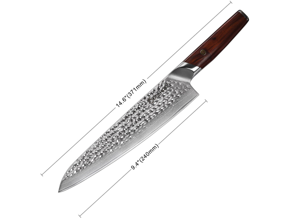 Cool Hand Chef Cocobolo Wood 9.50 in Kitchen Knife 7199DCB