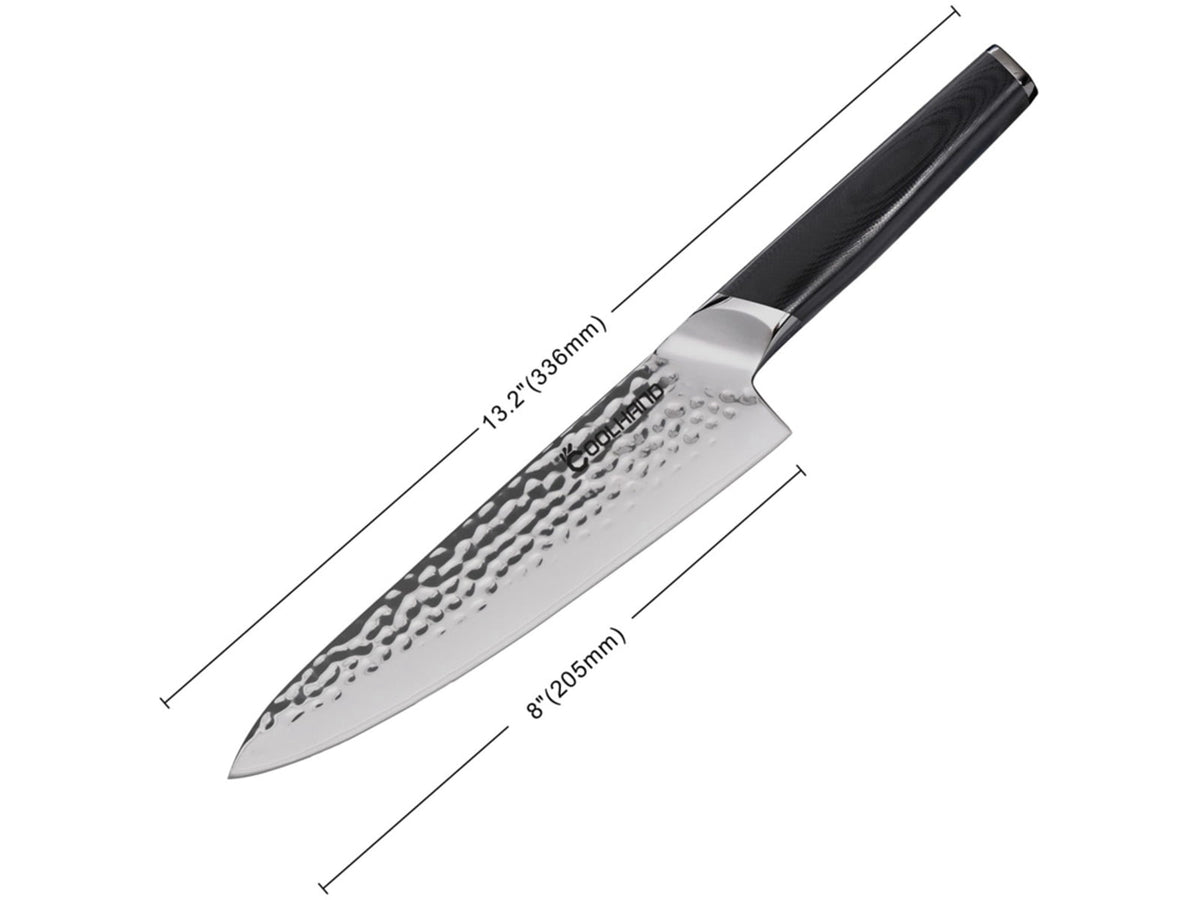 Cool Hand Chef's 8.00 in Kitchen Knife Black G10 7198CG10
