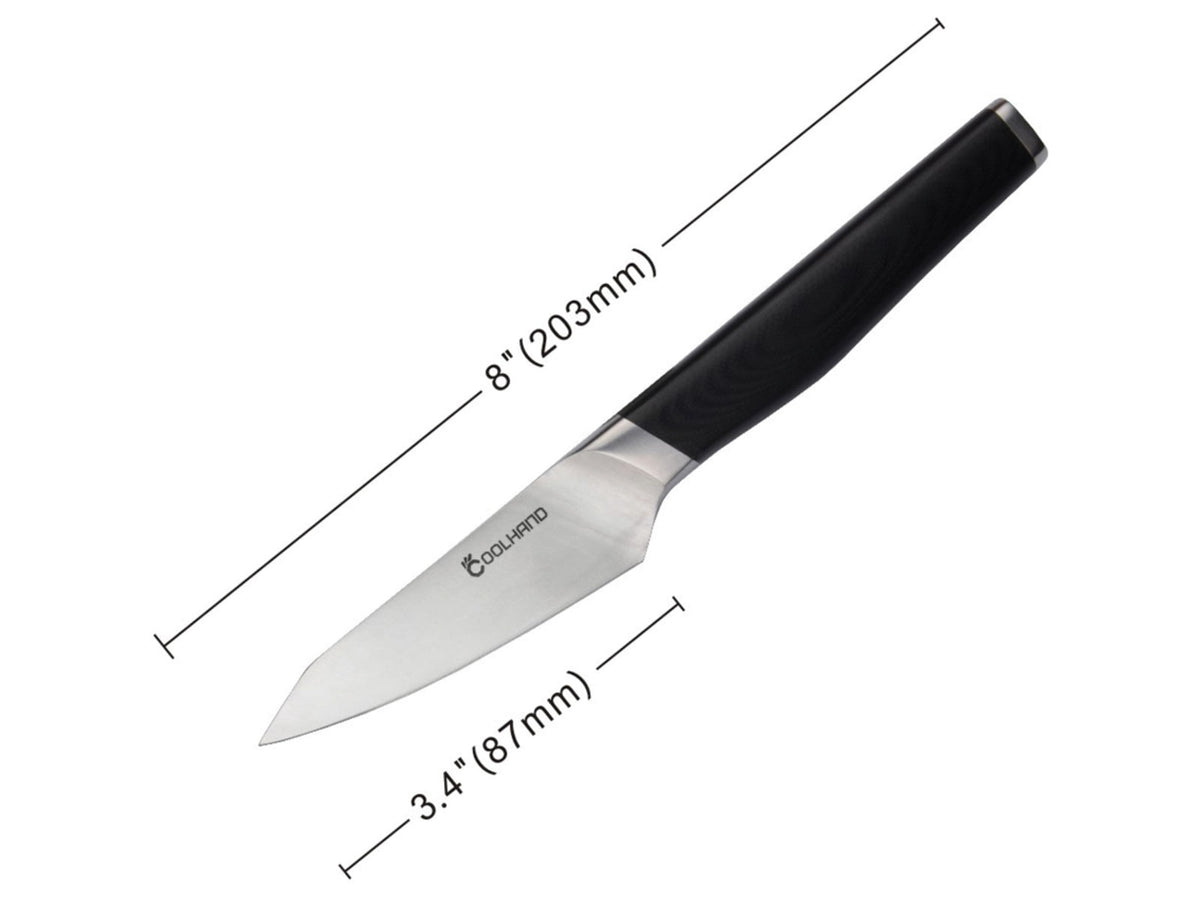 Cool Hand Paring Handle 3.50 in Kitchen Knife Black G10 7193GG10