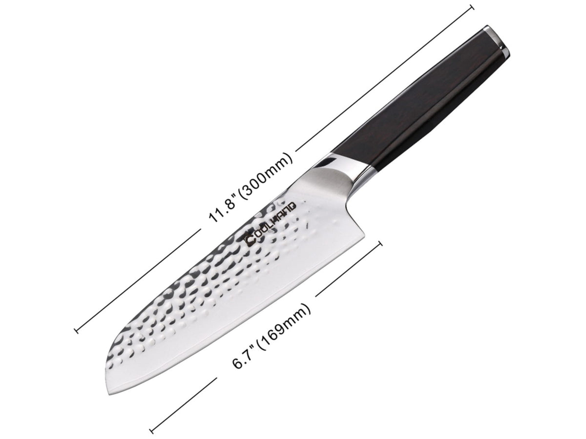 Cool Hand Santoku Ebony Handle 7.00 in Kitchen Knife Ebony wood 7197CE