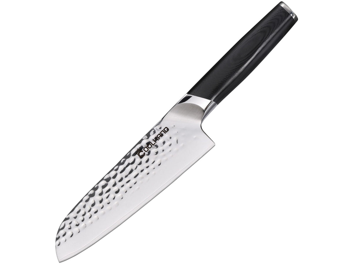 Cool Hand Santoku Handle 7.00 in Kitchen Knife Black G10 7197CG10