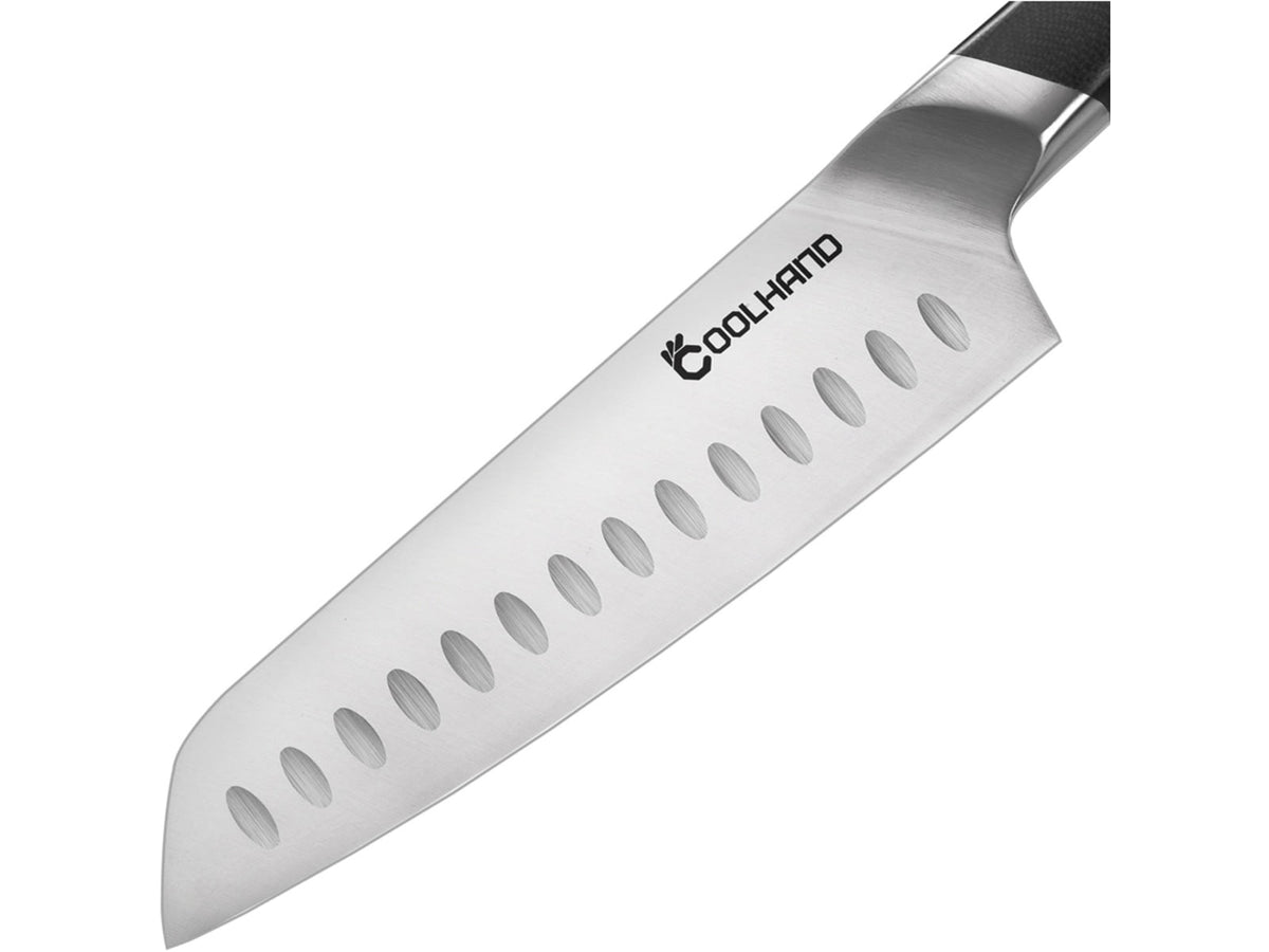 Cool Hand Santoku 7.00 in Kitchen Knife Black G10 7197GG10