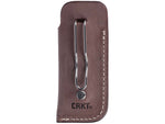 CRKT Folding Knife Leather Pocket Sheath Brown D7071
