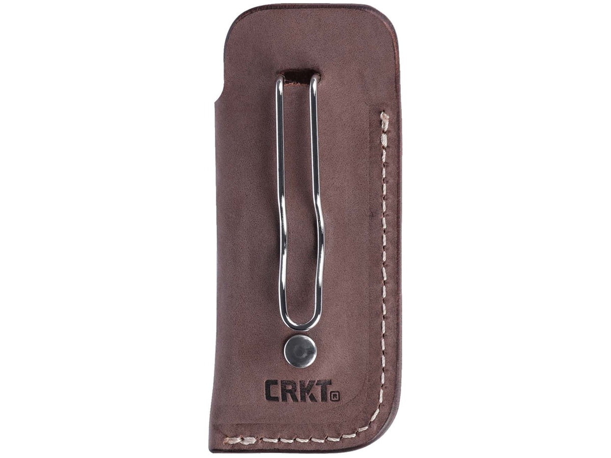 CRKT Folding Knife Leather Pocket Sheath Brown D7071