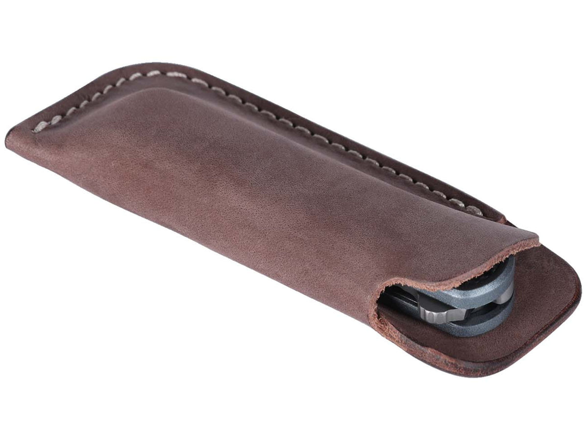 CRKT Folding Knife Leather Pocket Sheath Brown D7071