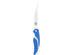 Cuda 6in Titanium Bonded Curved Boning Knive Titanium Bonded Blade Non-Slip Cuda Scale Pattern 18833