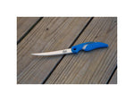 Cuda 6in Titanium Bonded Curved Boning Knive Titanium Bonded Blade Non-Slip Cuda Scale Pattern 18833