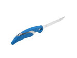 Cuda Knives Cuda 7 in Fillet With Sheath Fixed Blade Knife 7in German 4116 Steel Standard Edge Blue Synthetic Handle 18124