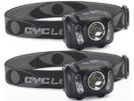 Cyclops 210 Lumen Headlamp w/ adjustable headband 2 Pk CYC-HL210-2PK