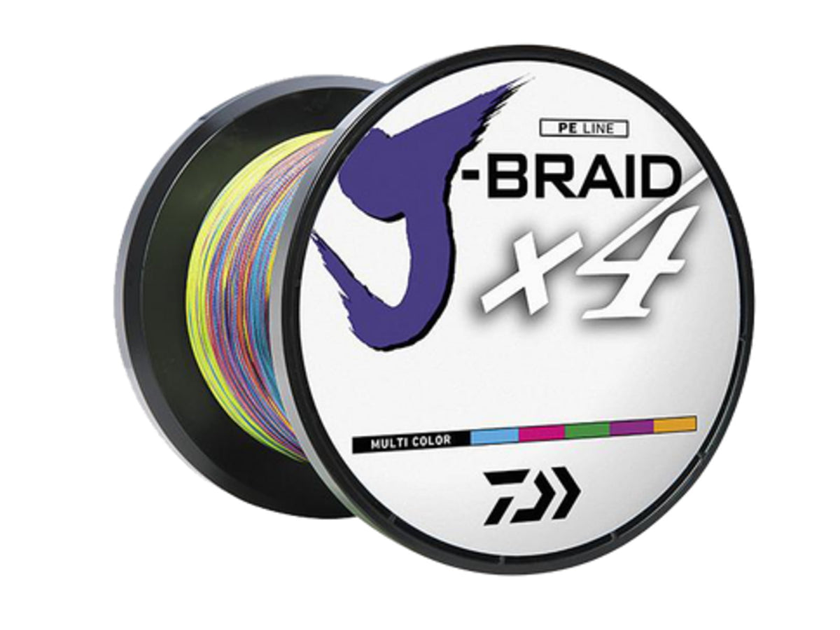 Daiwa J-Braid 4X Braided Line w/ Bulk Spool 8lb 3000yd Dark Green