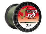 Daiwa J-Braid 8X Braided Line w/Bulk Spool 3000yds 8lb Dark Green