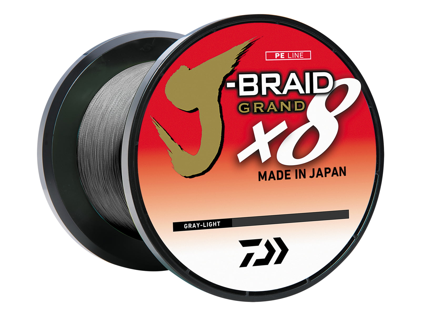 Daiwa J-Braid x8 Grand Braid Line w/Bulk Spool 3000yds 10lb Gray Light