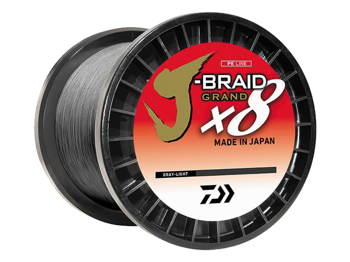 Daiwa J-Braid x8 Grand Braid Line w/Bulk Spool 3000yds 10lb Gray Light