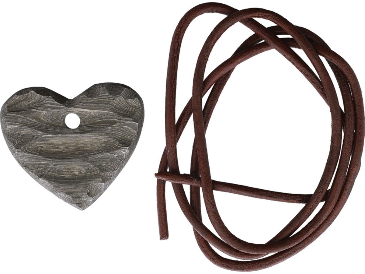 Damascus Heart Pendant