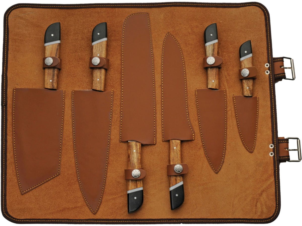 Damascus Saddlewood Kitchen Set w roll DM1398