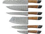Damascus Saddlewood Kitchen Set w roll DM1398