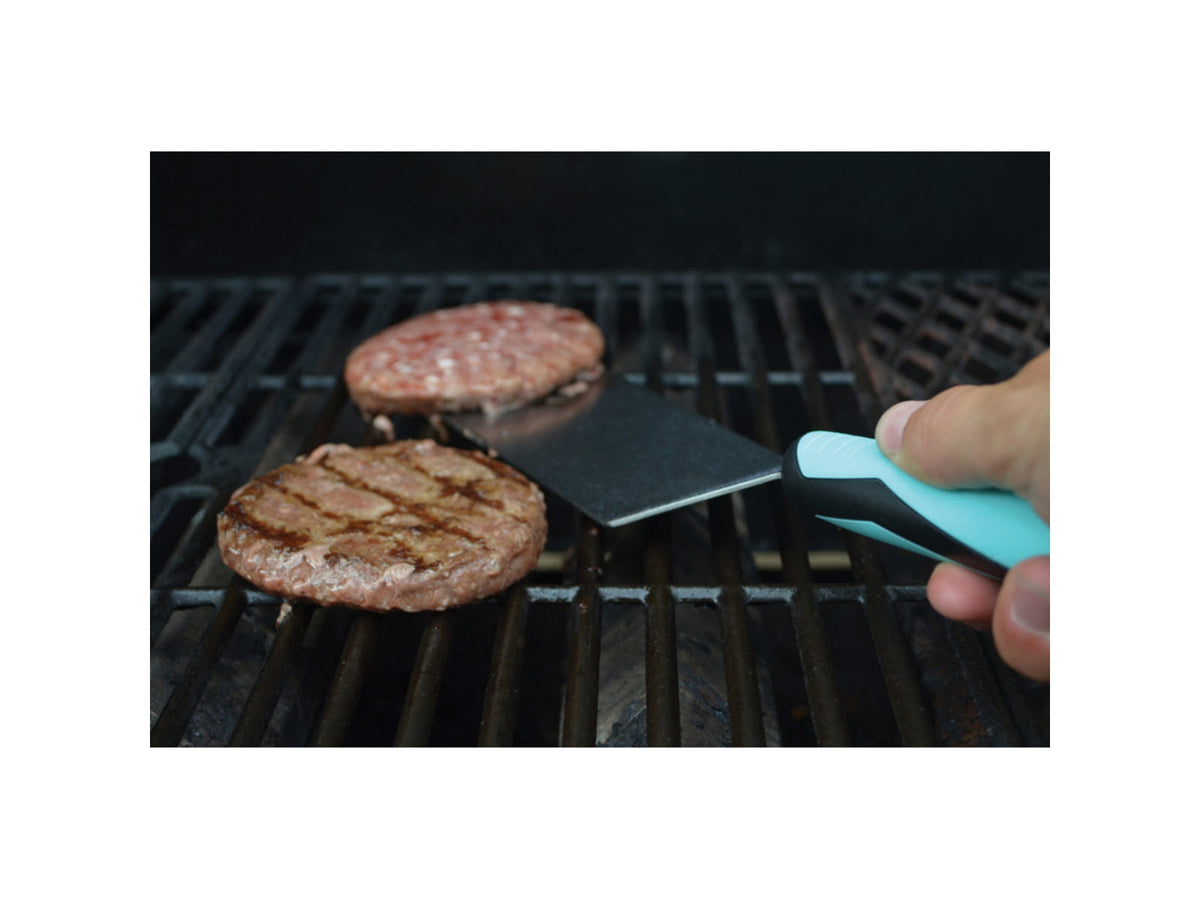Danco Pro Series 4-Piece Grilling Kit 12in Overall 7in 4116 Stainless Flex Fillet Blade Black/Teal Rubberized Handles GK4-P-010