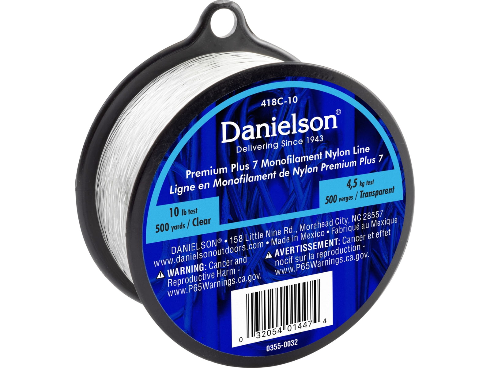 Danielson Plus 7 Mono Nylon Line 10 lb Clear