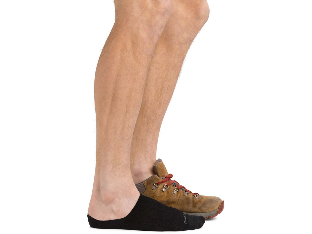 Darn Tough Topless Solid No Show Hidden Lightweight Sock - Mens Black Medium