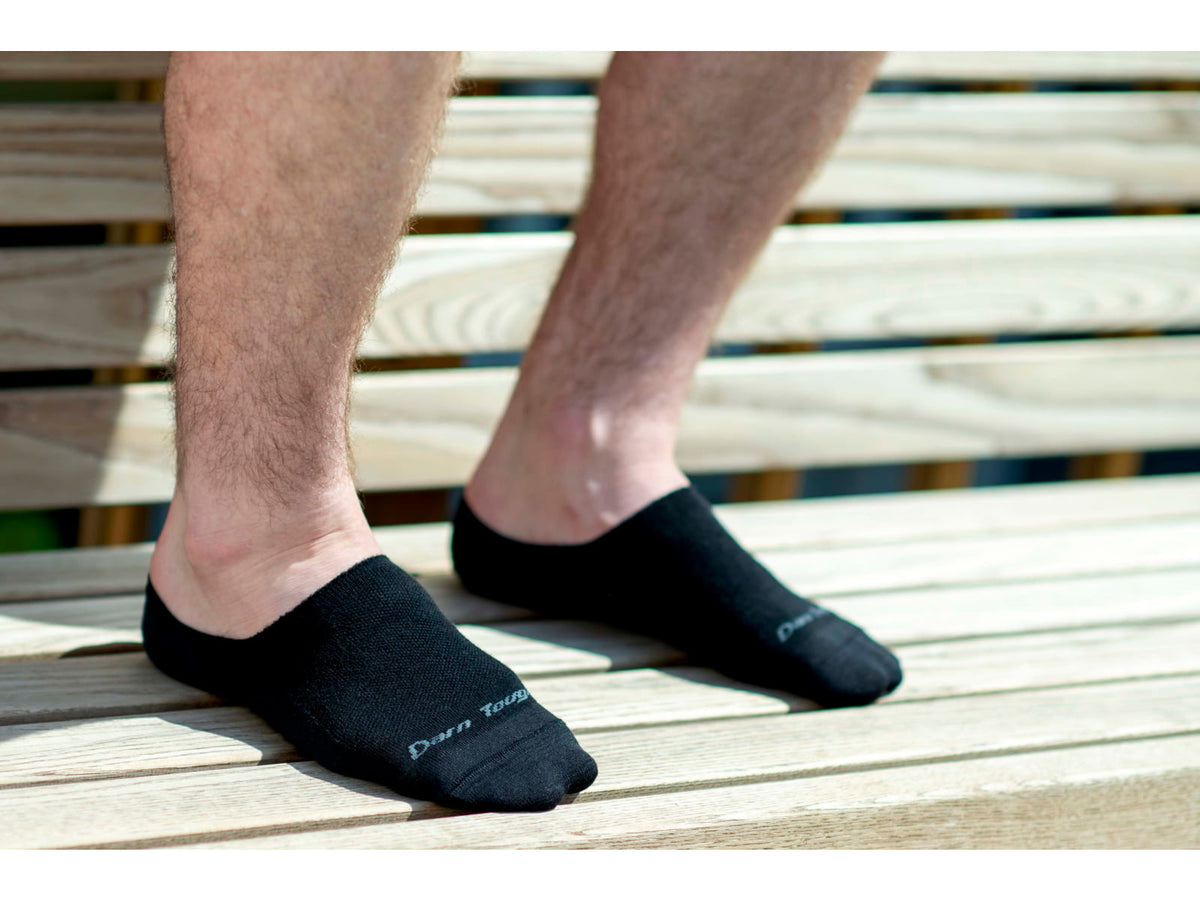 Darn Tough Topless Solid No Show Hidden Lightweight Sock - Mens Black Medium