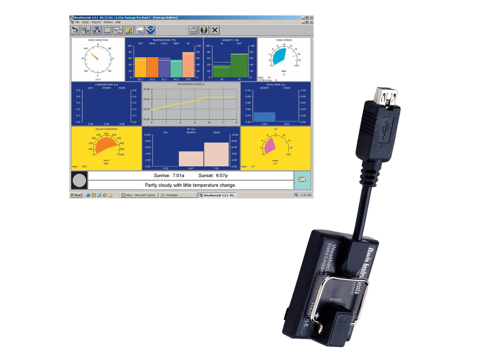 Davis Instruments f/Vantage Pro2 & Vantage Vue WeatherLink 6510USB