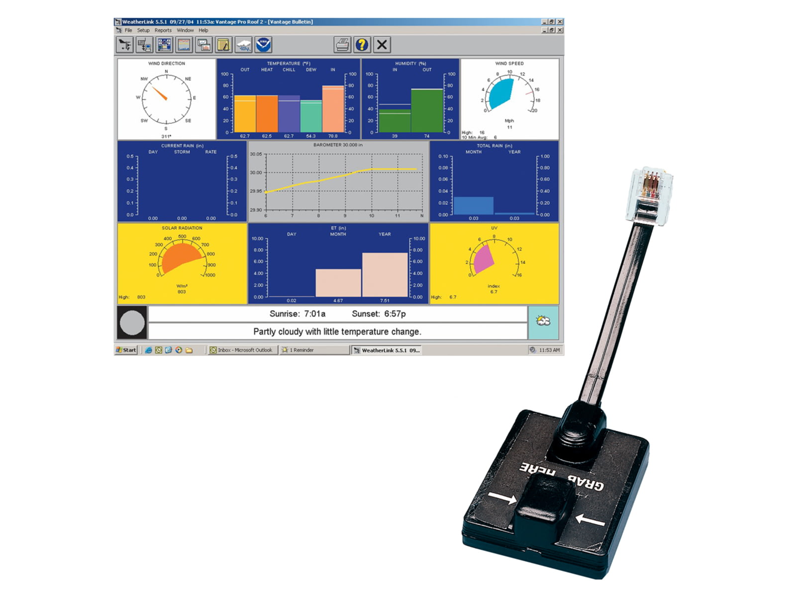 Davis Instruments WeatherLink Windows - Serial Port f/Vantage Vue & Pro2 Series 6510SER