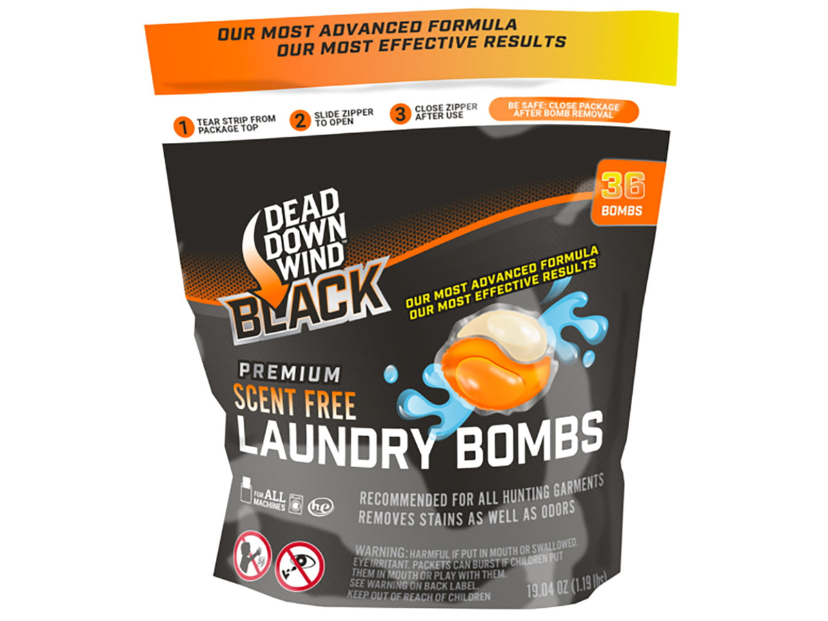 Dead Down Wind Laundry Bombs Black Premium Odor Eliminator Unscented Scen 118418