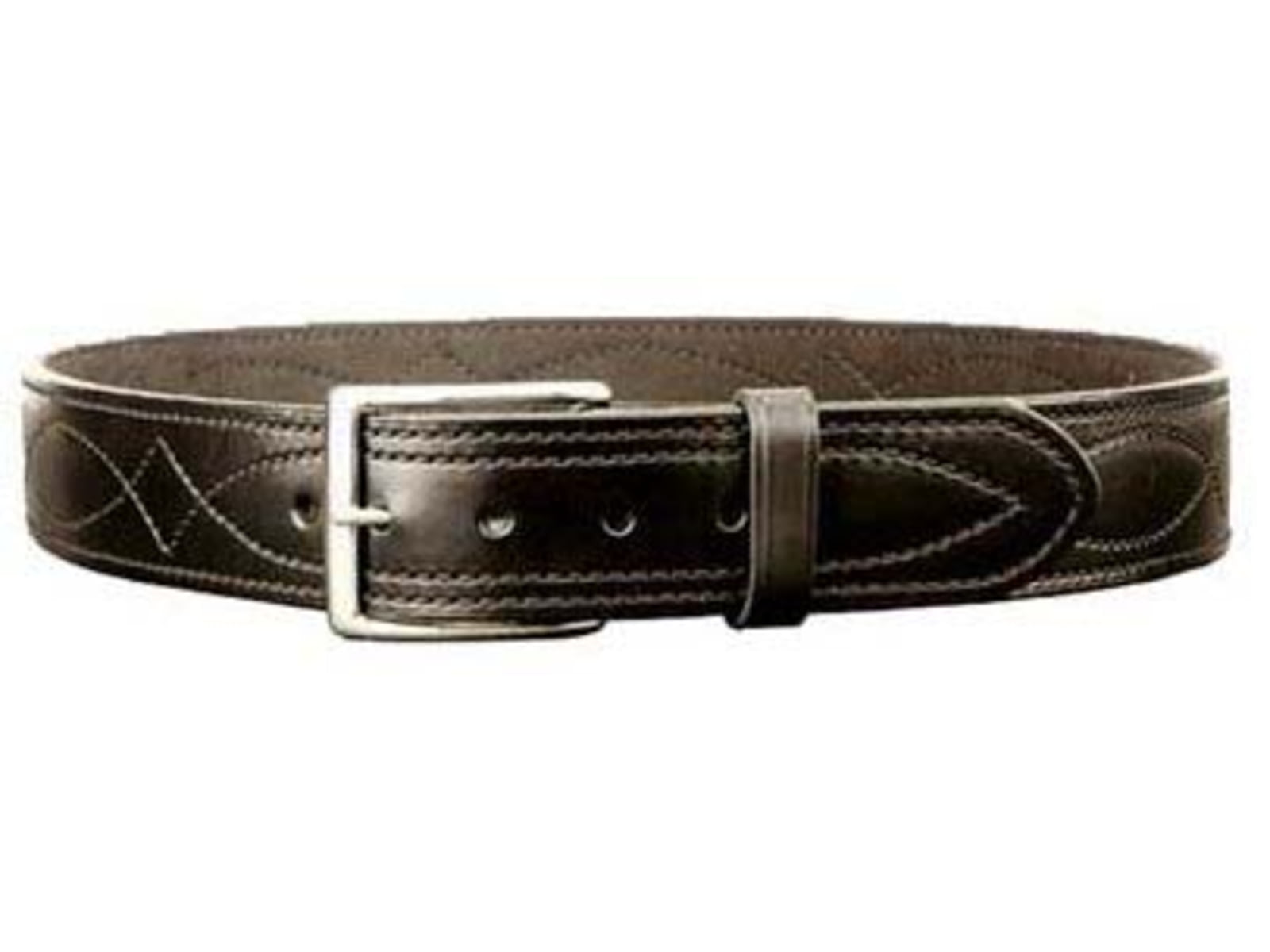 DeSantis 1 1/2in. Fancy Stitched Lined Leather Belt Lined Black