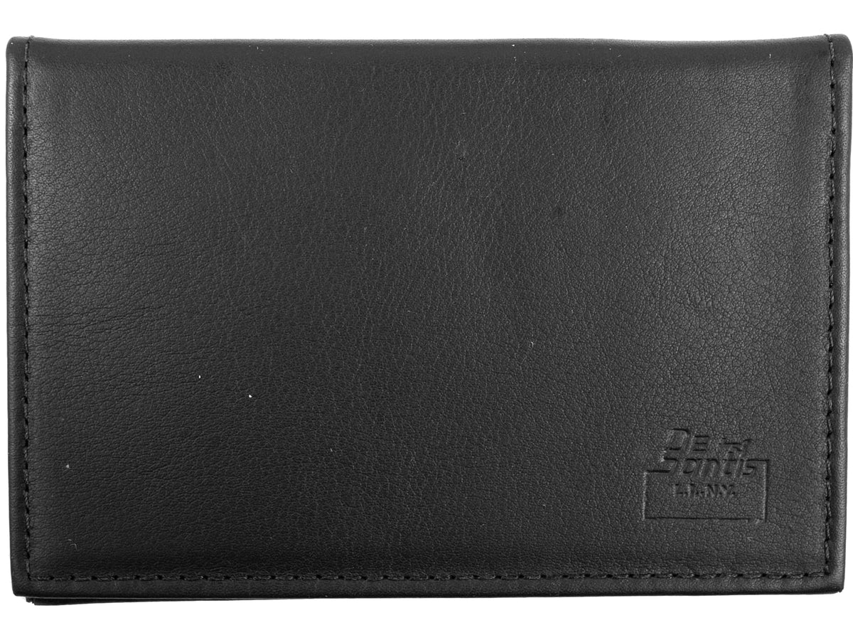 DeSantis Bi-Fold Credential Holder Leather Ambidextrous Plain Black