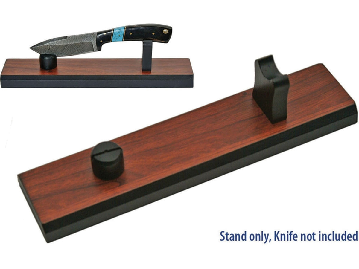 Displays Display Finished With Wood Construction Fixed Blade Display Dimensions 10.5in X 2.5in Black/Brown Finish Fits Knife Sizes 6in-14in Wood Construction DI-2025