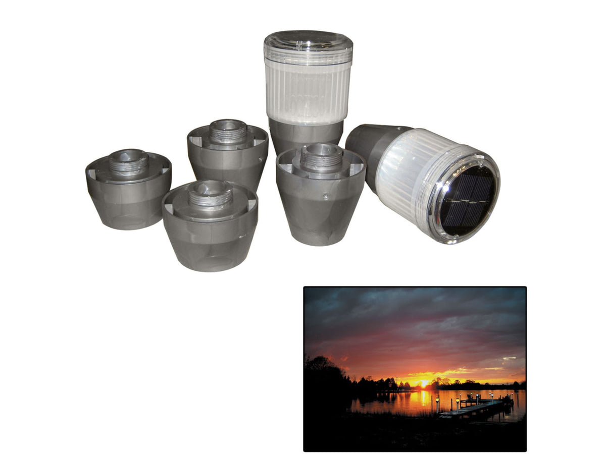 Dock Edge Solar LED Post Light 2pk Postlite 96-258-F