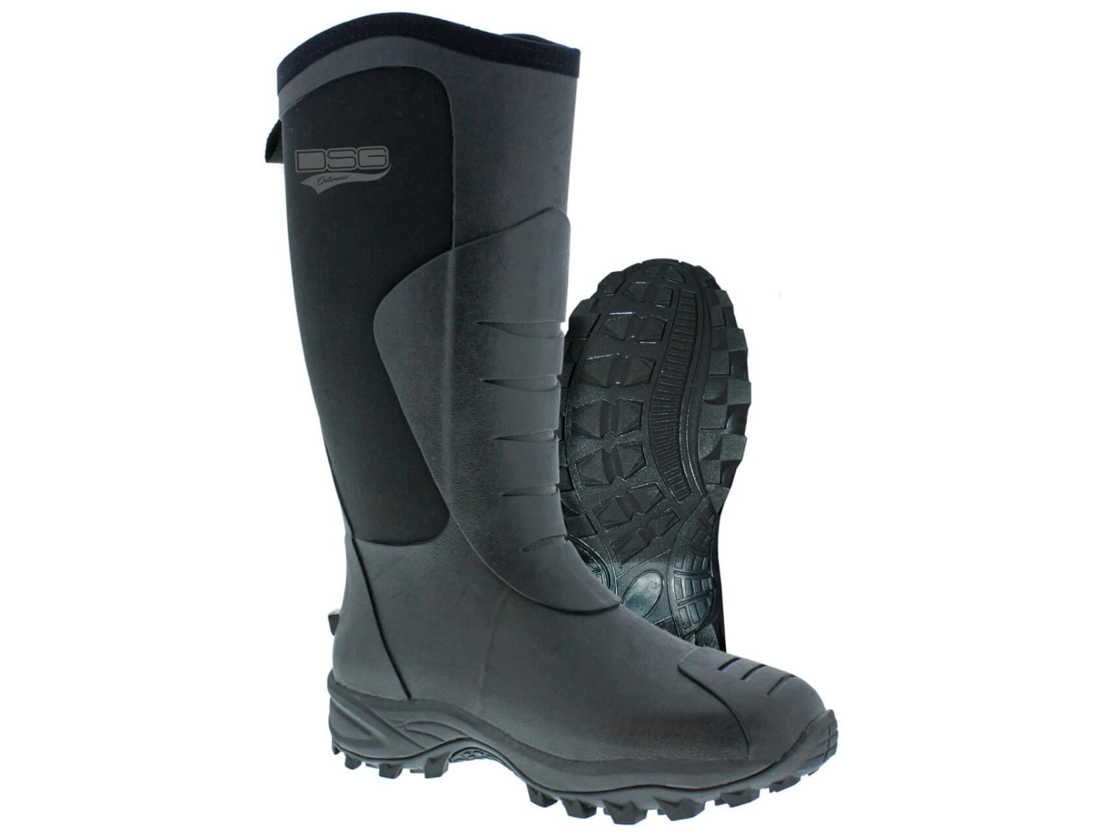USED DSG Outerwear Rubber Hunting Boot 1200 Grams Black 9