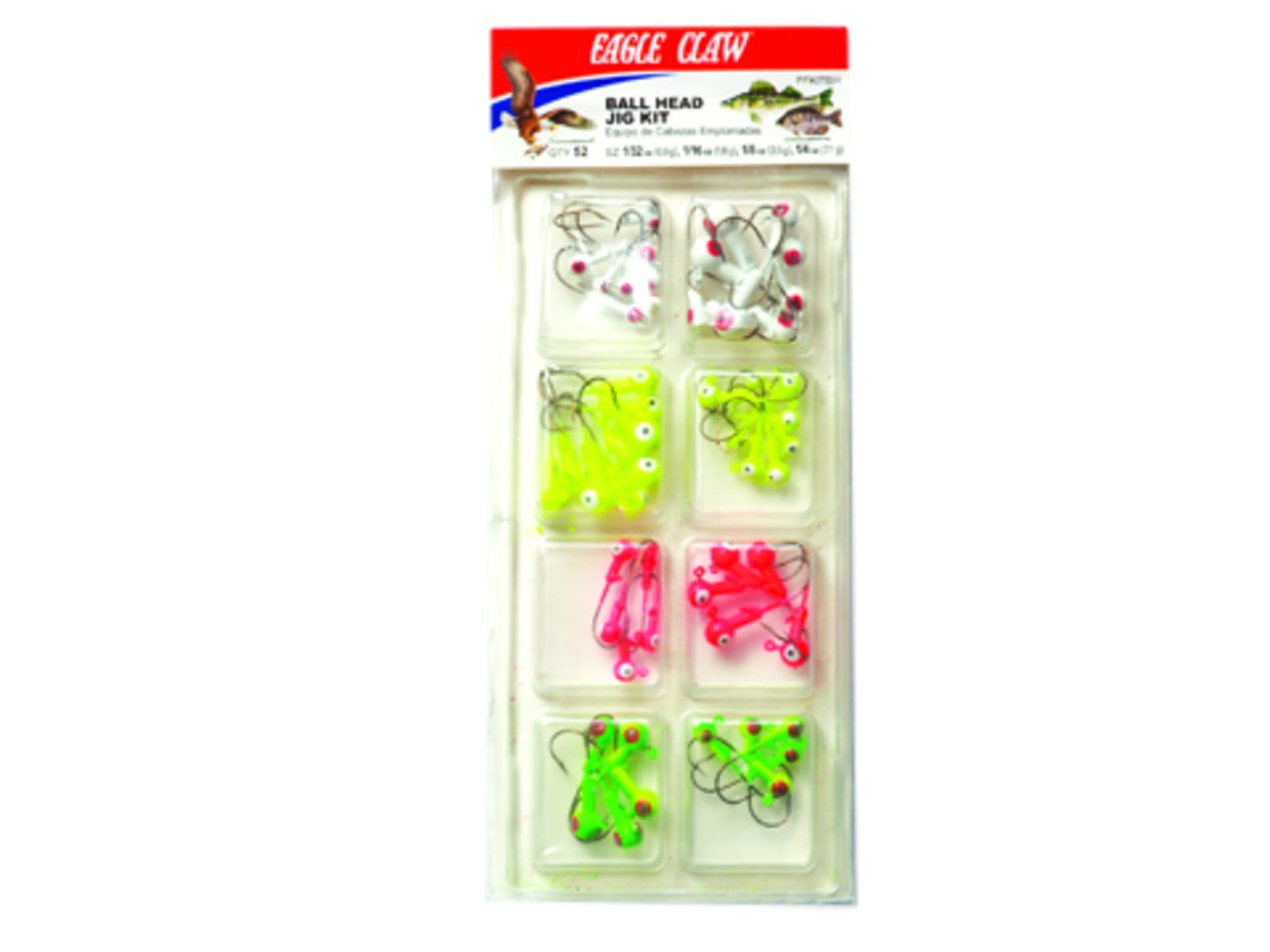 Eagle Claw Ball Head Jig Kit Assorted 52 Pieces PFKITBH