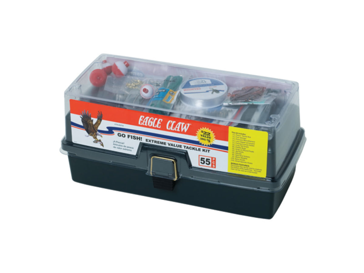 Eagle Claw Go Fish Extreme Tackle Box Kit KTKLBXFW-D KTKLBXFW-D