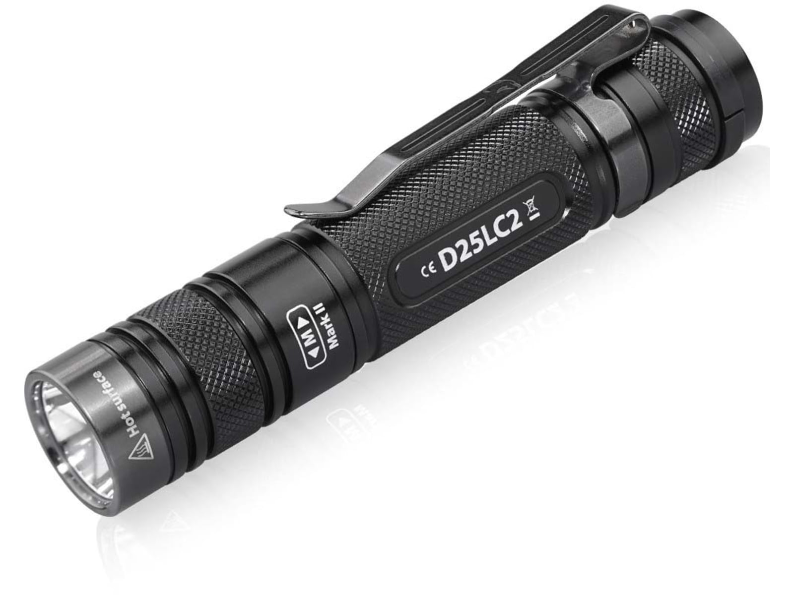 EAGTAC D25LC2 Clicky MKII Flashlight Luminus SST20 CRI-95 4000K NW LED 820lm Black D25LC2-CLICKY-MKII-SST20-NW
