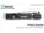 EAGTAC D25LC2 Tactica XML2 U4 LED Flashlight Medium Black 1374 lm D25LC2-Tactical-XML2-CW