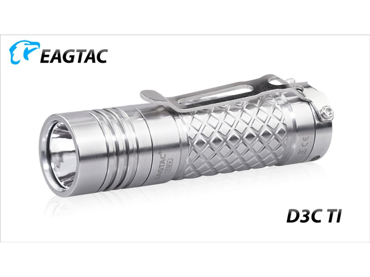 EAGTAC D3C RC Ti Flashlight Luminus SST20 CRI-95 4000K NW LED 510lm Silver