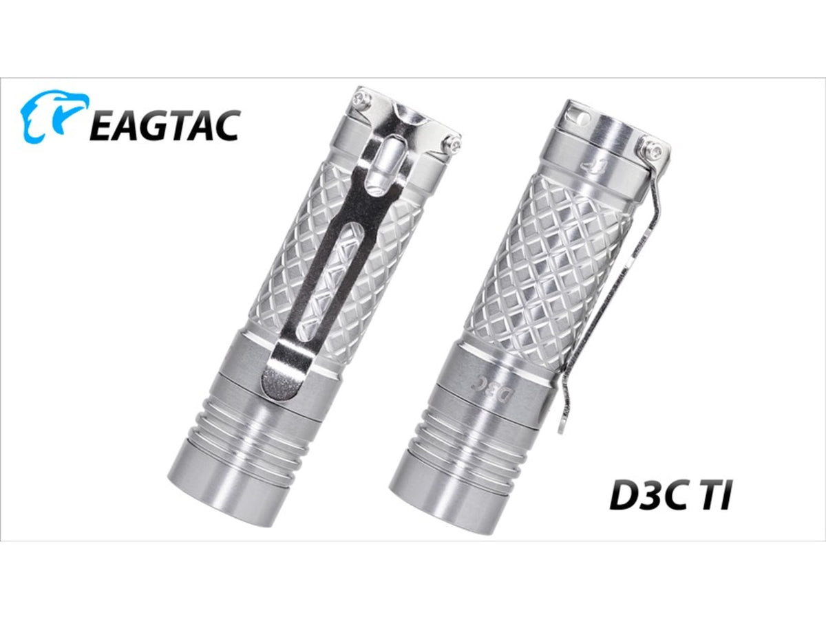 EAGTAC D3C RC Ti Flashlight Luminus SST20 CRI-95 4000K NW LED 510lm Silver