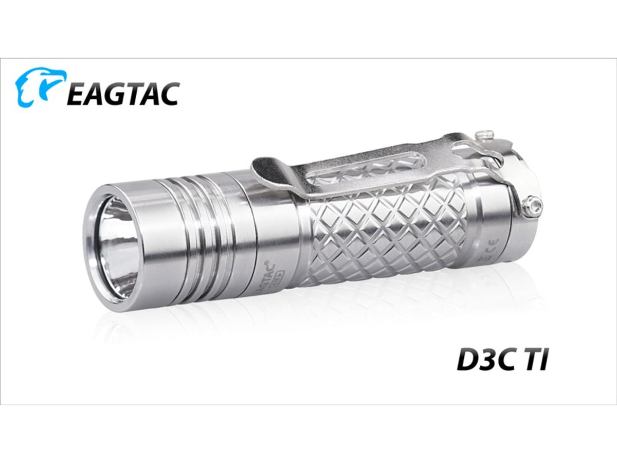 EAGTAC D3C RC Ti Flashlight Luminus SST20 CRI-95 4000K NW LED 510lm Silver